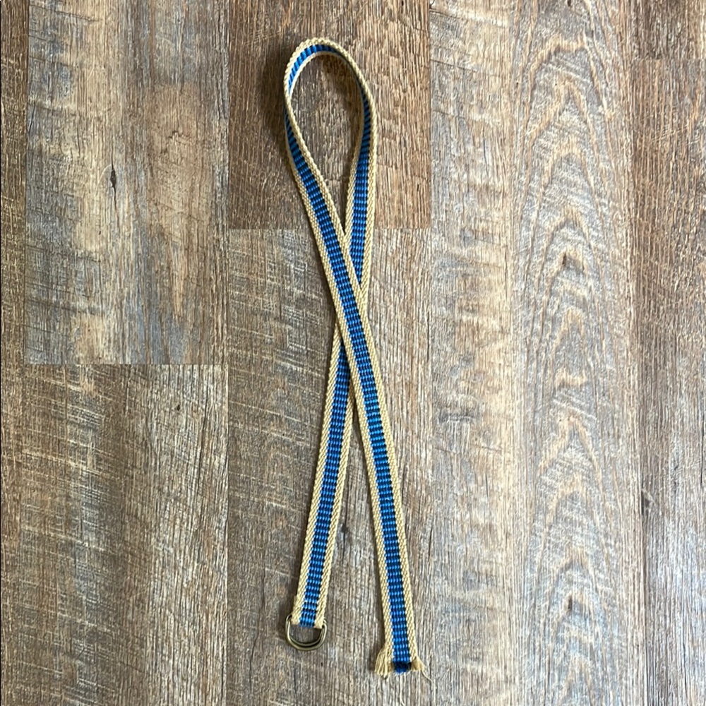 Blue and Tan Woven Belt